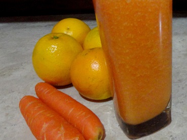 Suco de laranja e cenoura